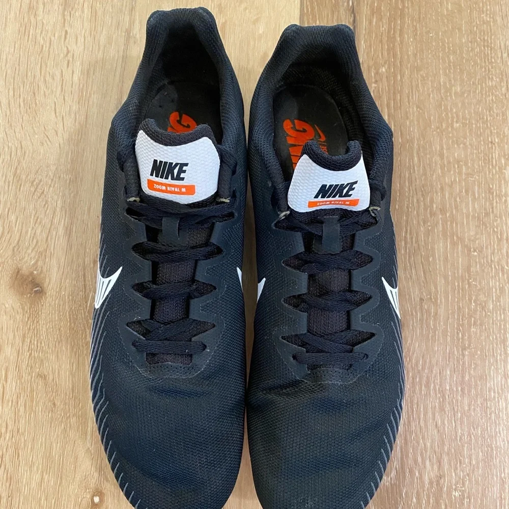 Nike Track Shoes Zoom Rival M 9 Spikes Black Hyper Crimson Running Men’s 11.5